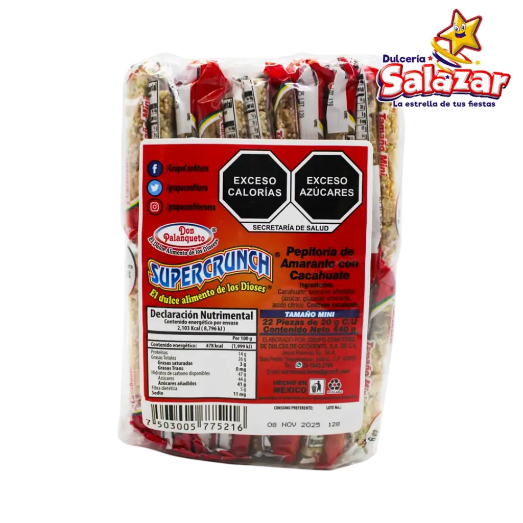 [PEZ0005] PALANQUETA SUPERCRUNCH MINI -B.440G- "C/28/22"