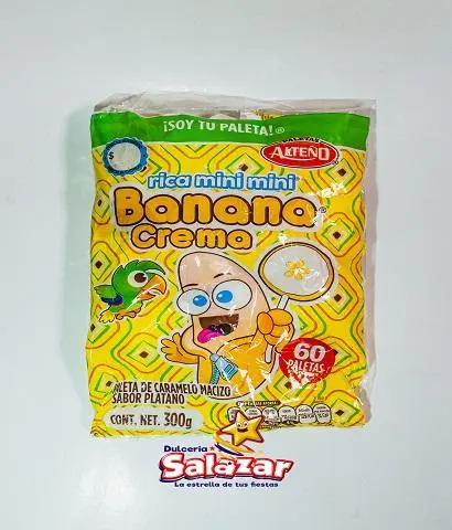[ALT0071] PALETA BANANA CREMA MINI MINI ALTEÑO -B.300G- "C/32/60"