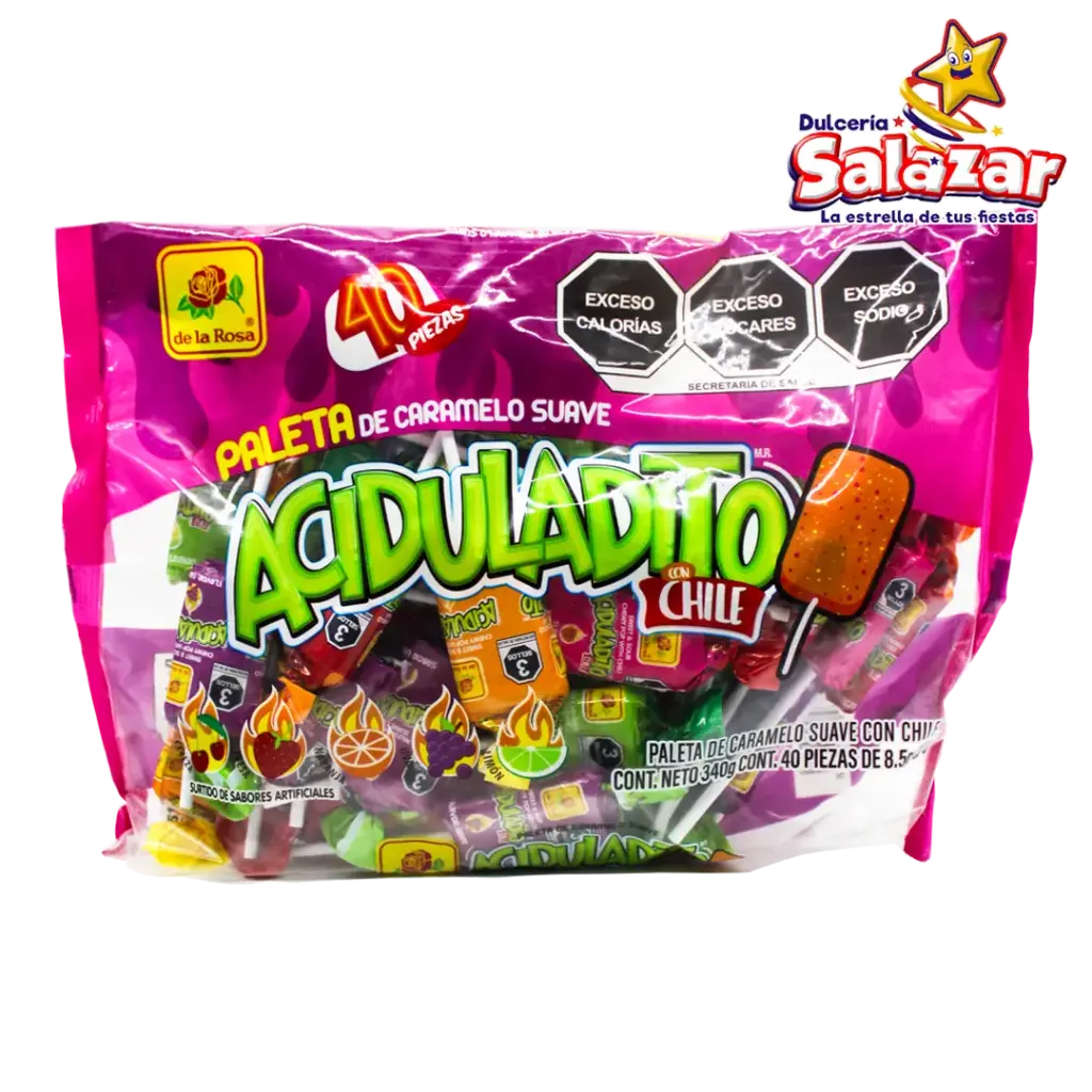 [ROS0546] PALETA CARAMELO SUAVE ACIDULADITO -B.340GR- "C/25/40"