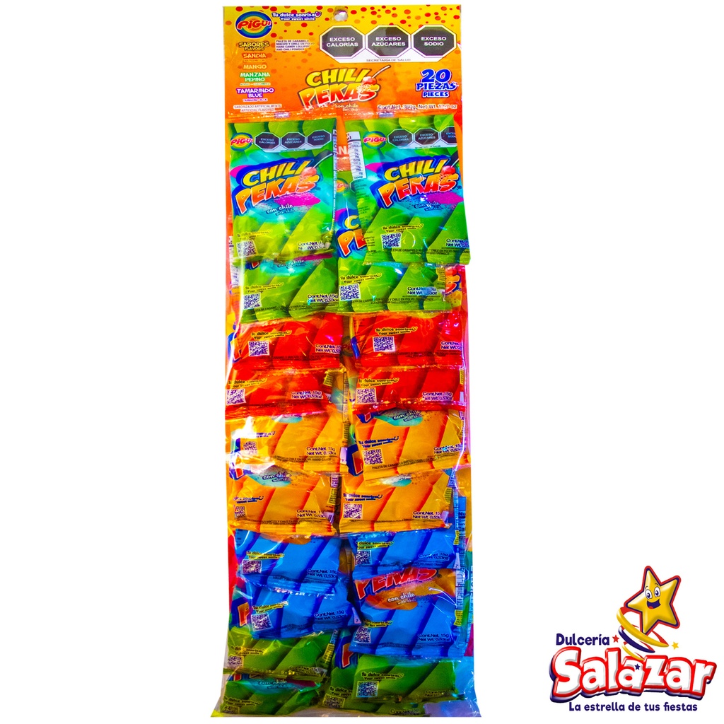 PALETA CHILIPEKAS C/CHILE EN POLVO PIGUI -T.360G- "C/24/20"