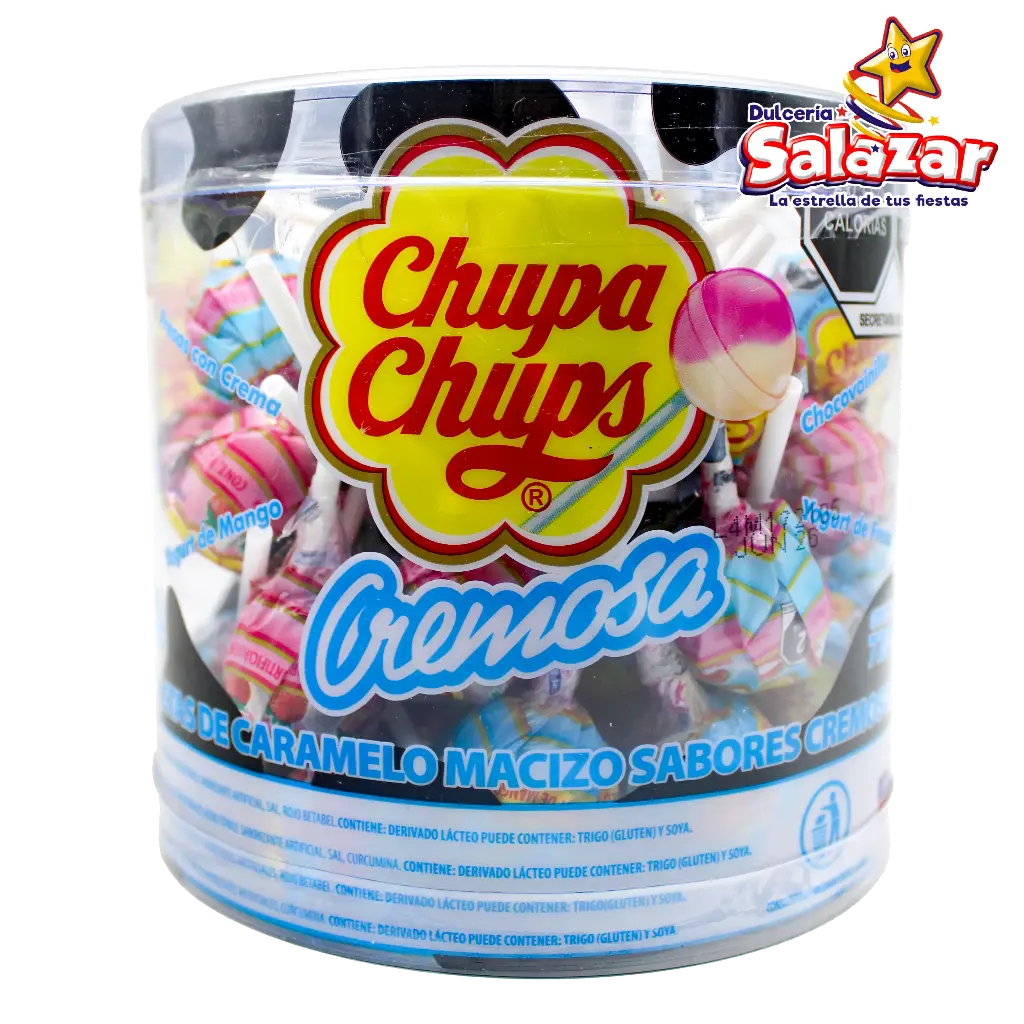 PALETA CHUPA CHUPS CREMOSA TUBO -V.720G- "C/8/60"