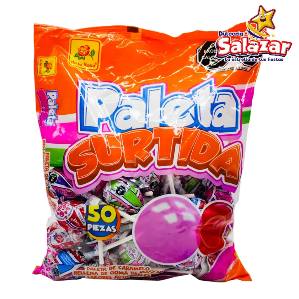 [ROS0367] PALETA JUMBO SURTIDA PALETA DLR -B.950GR- "C/12/50"