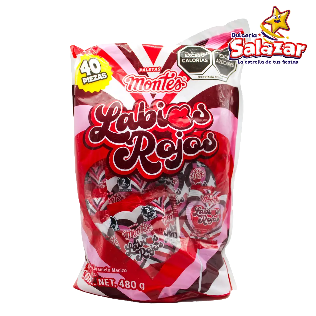 [MON0014] PALETA LABIOS ROJOS  MONTES -B.480G.- "C/28/40"