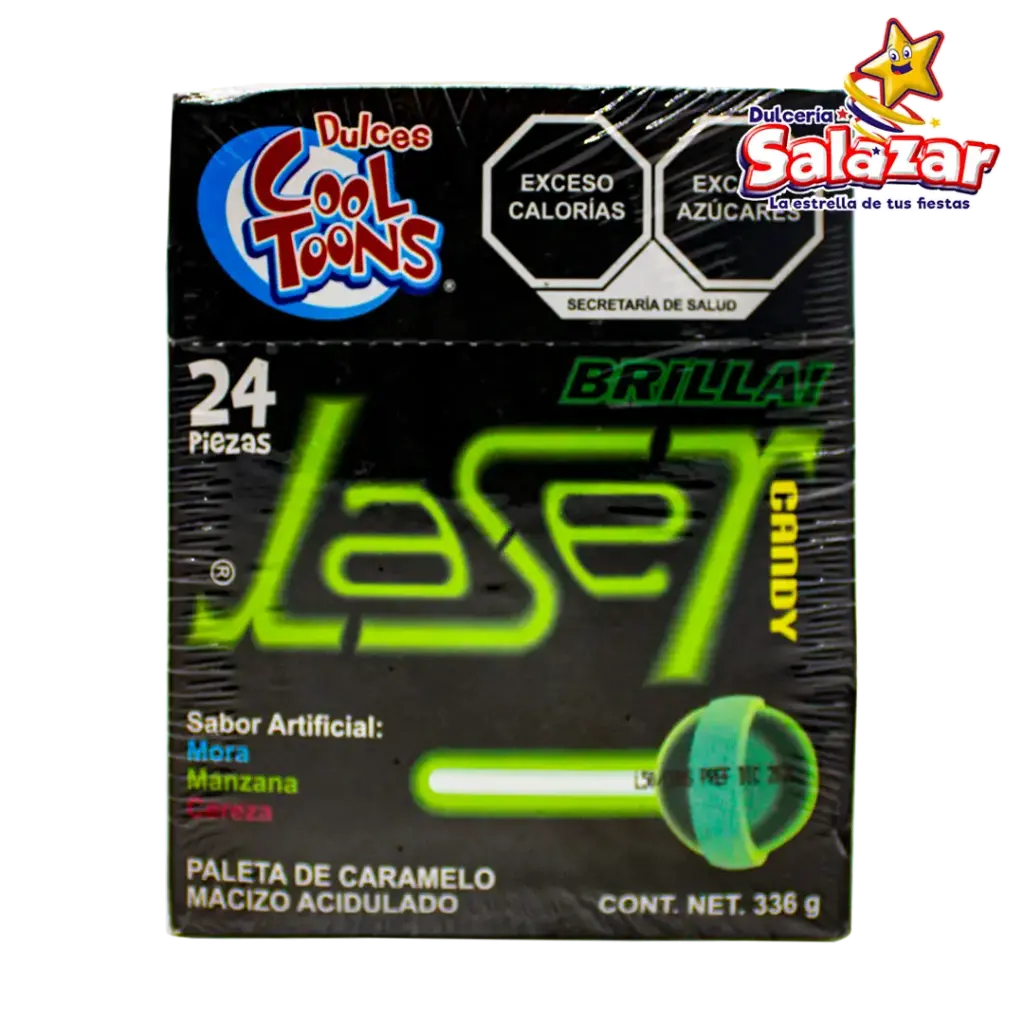 [SWT0013] PALETA NEON LASER BRILLA GLOWS PALETA COOL TOONS -B.364G- "C/24/24"