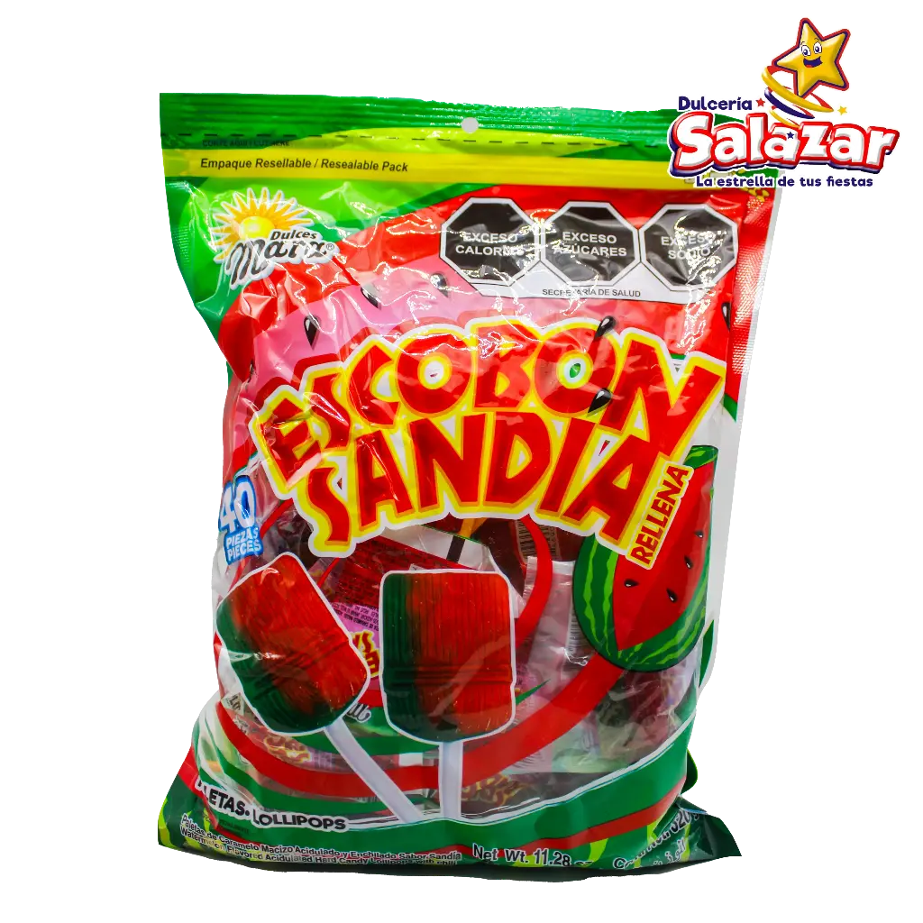 [MAR0100] PALETA MARA ESCOBON SANDIA RELLENO -B.320G- "C/35/40"