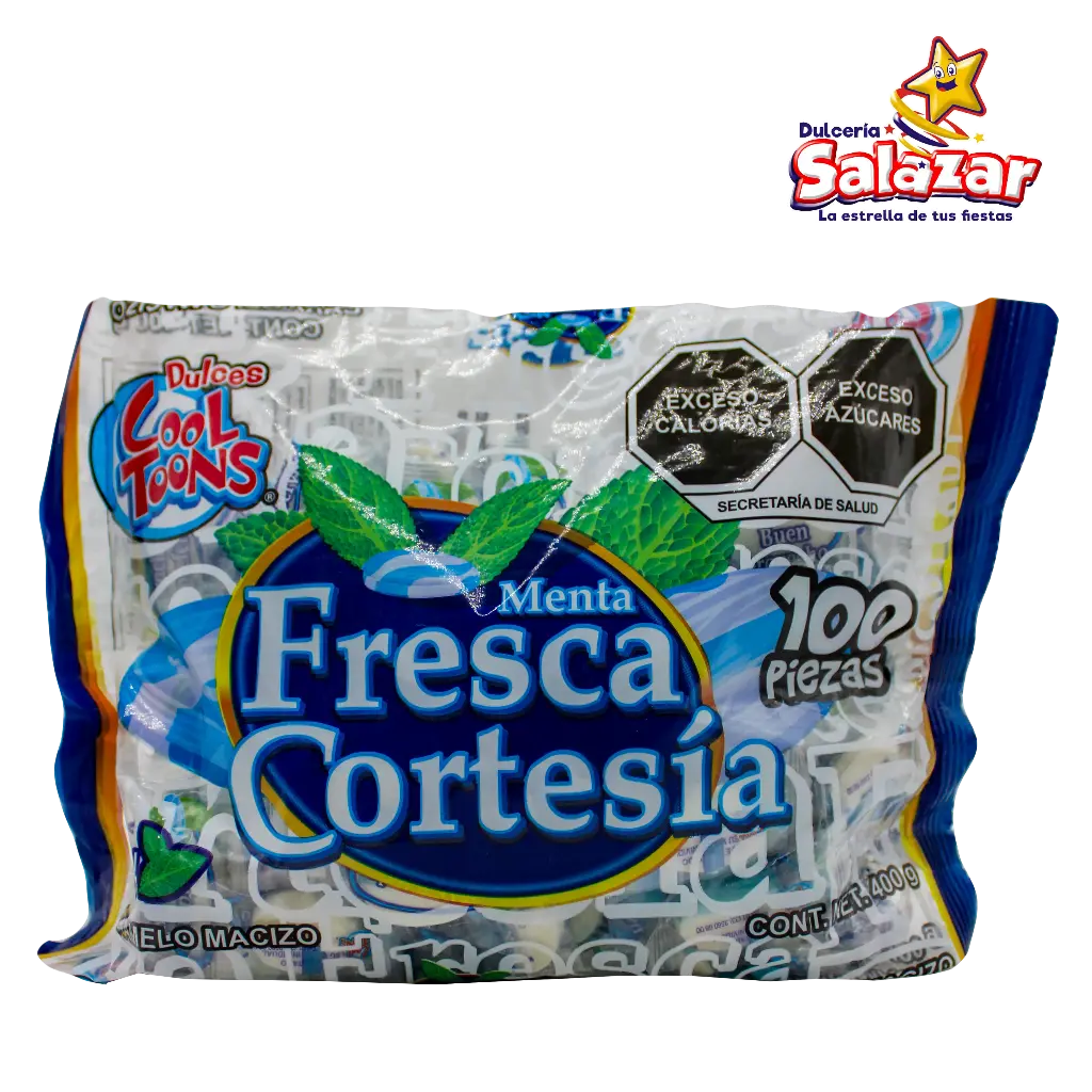 CARAMELO MENTA FRESCA CORTESIA COOL TOONS -B.400G- "C/24/100"