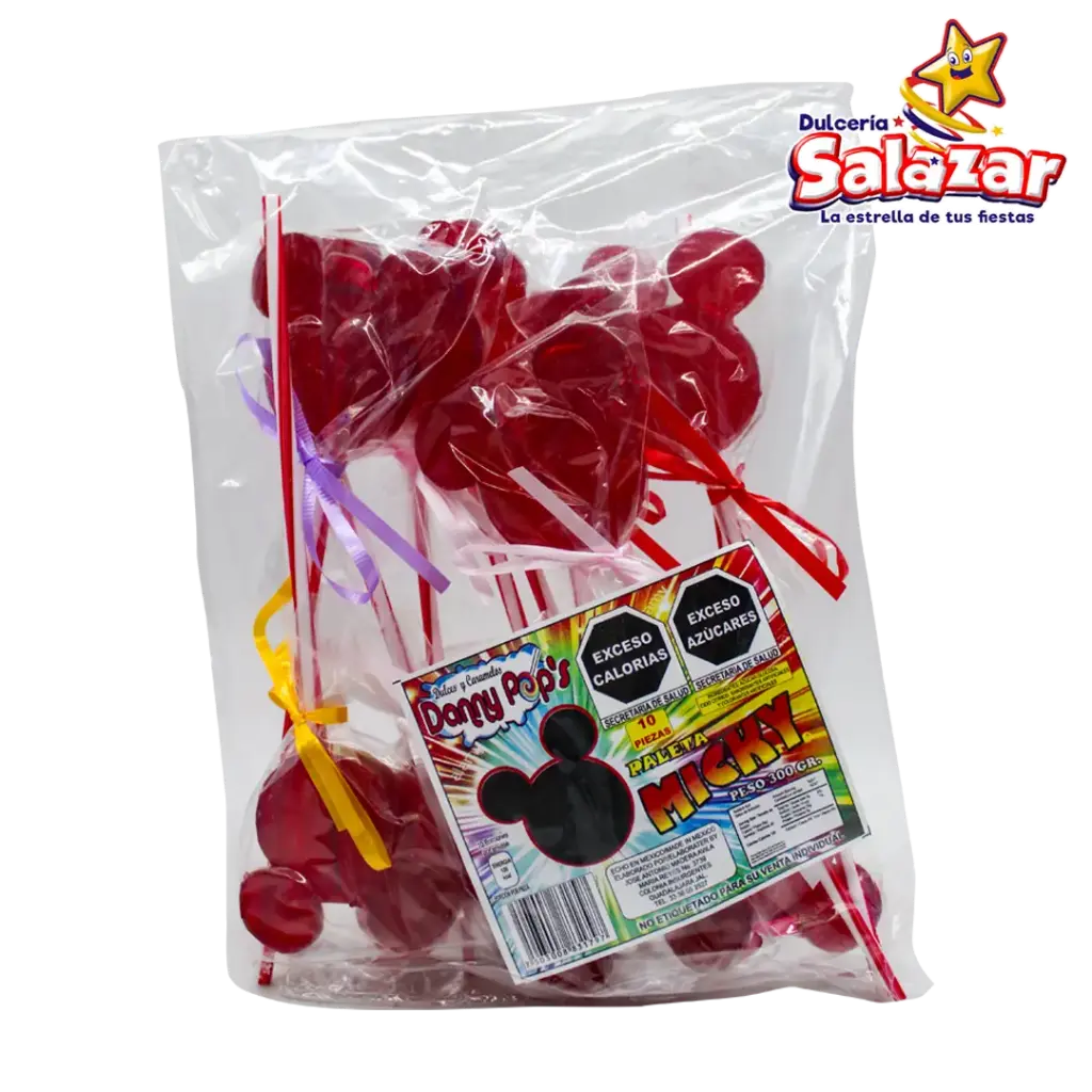 [CONFI0071] PALETA MICKY ROJO DANNY POP -B.300G- "C/22/10"