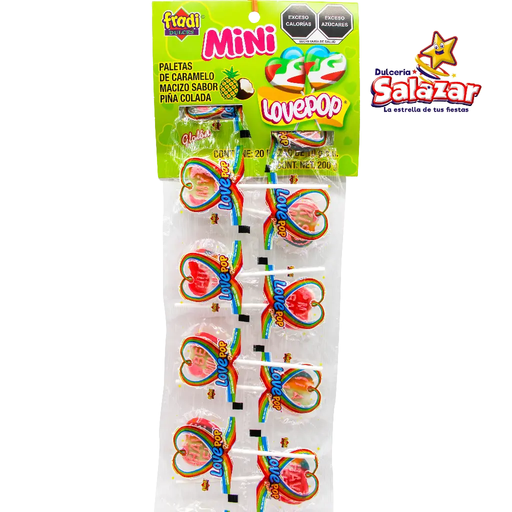 [FRA0004] PALETA MINI LOVE PIÑA COLADA FRADI -T.200G- "C/40/20"
