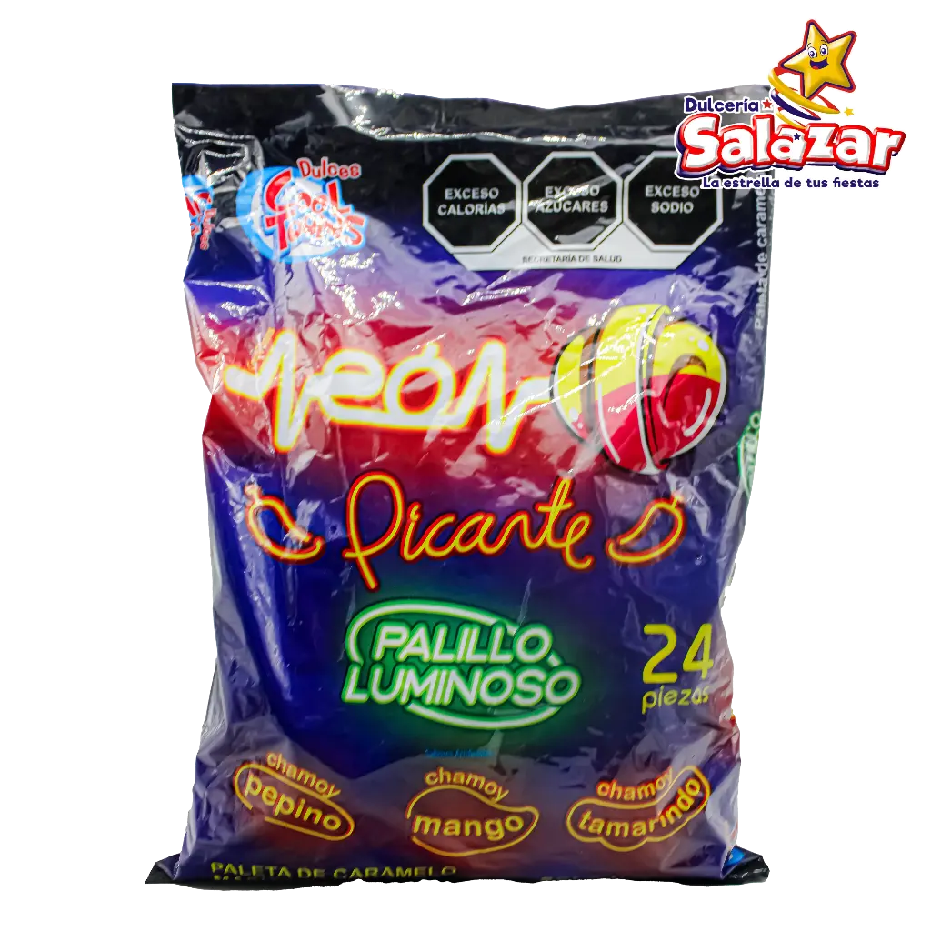 [SWT0037] PALETA PALILLO LUMINOSO PICANTE NEON -B.336G- "C/24/24"