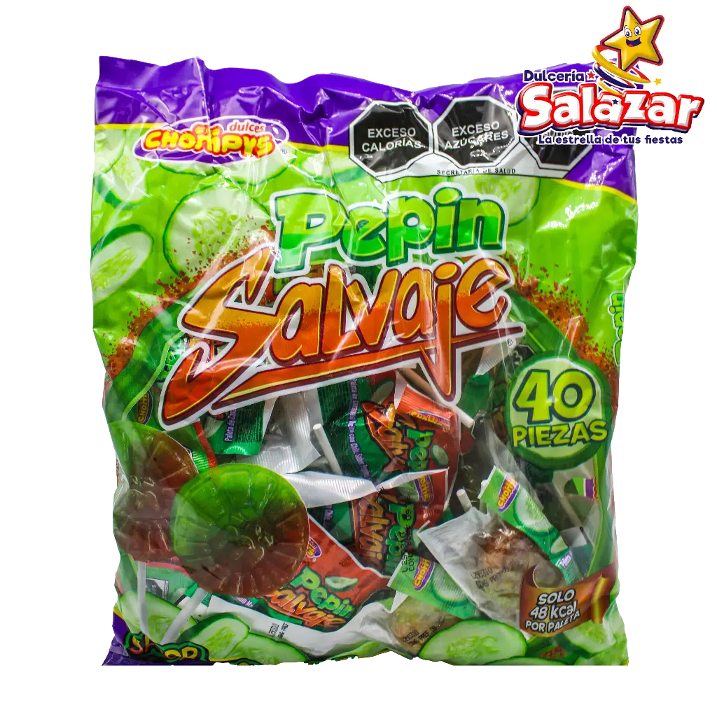 PALETA PEPIN SALVAJE CHOMPYS -B.560G- "C/24/40"