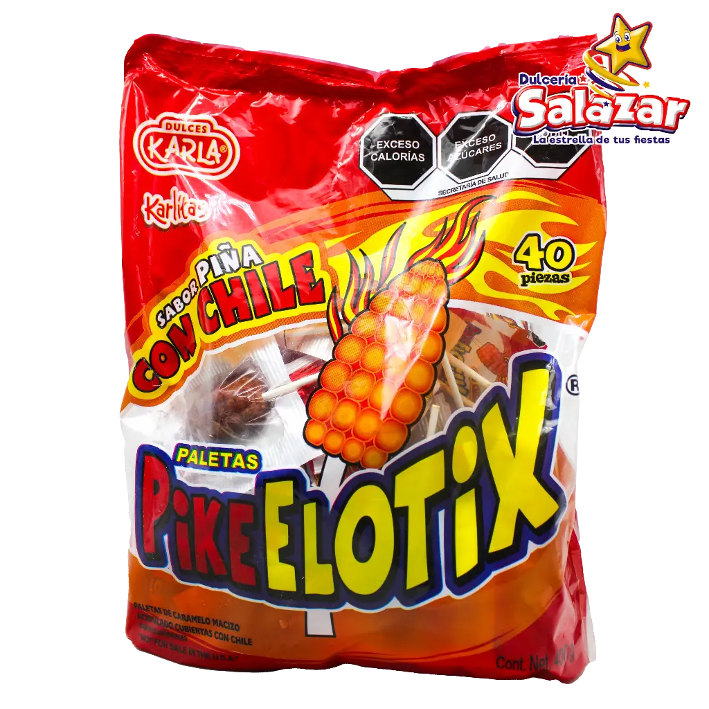 [KAR0035] PALETA PIKE ELOTIX C/CHILE KARLA -B.400G- "C/30/40"