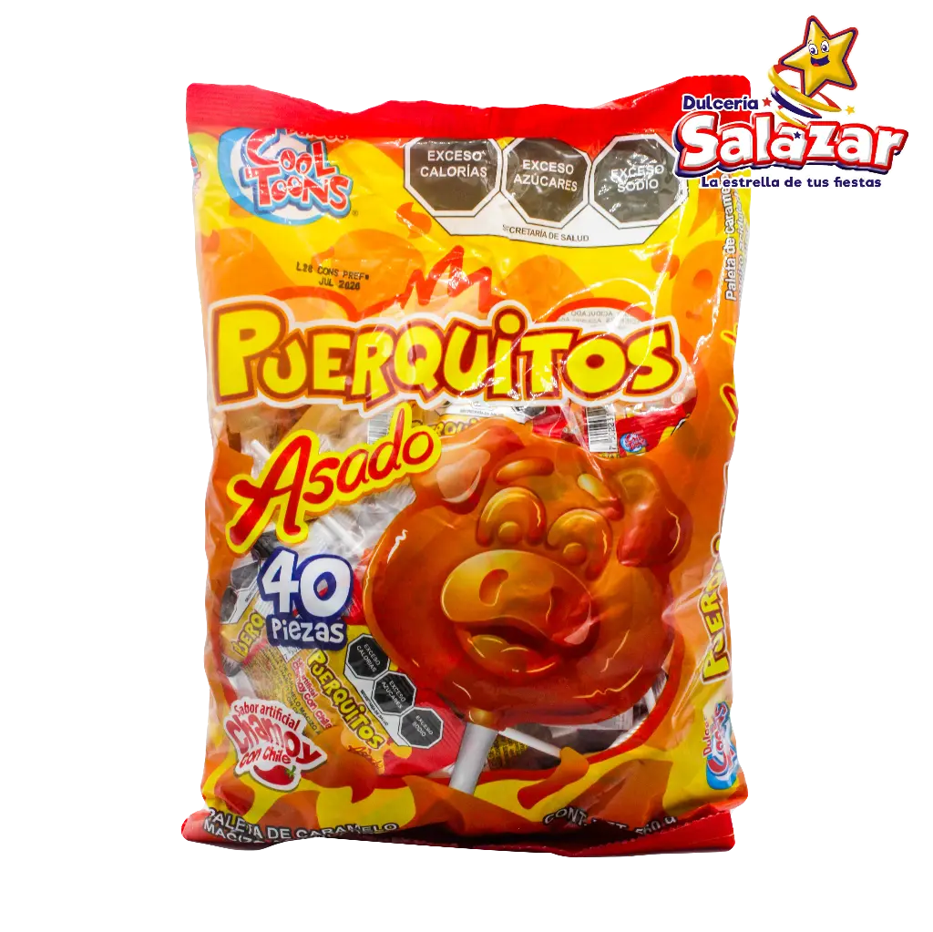 PALETA PUERQUITOS ASADO COOL TOONS -B.560GR- "C/24/40"