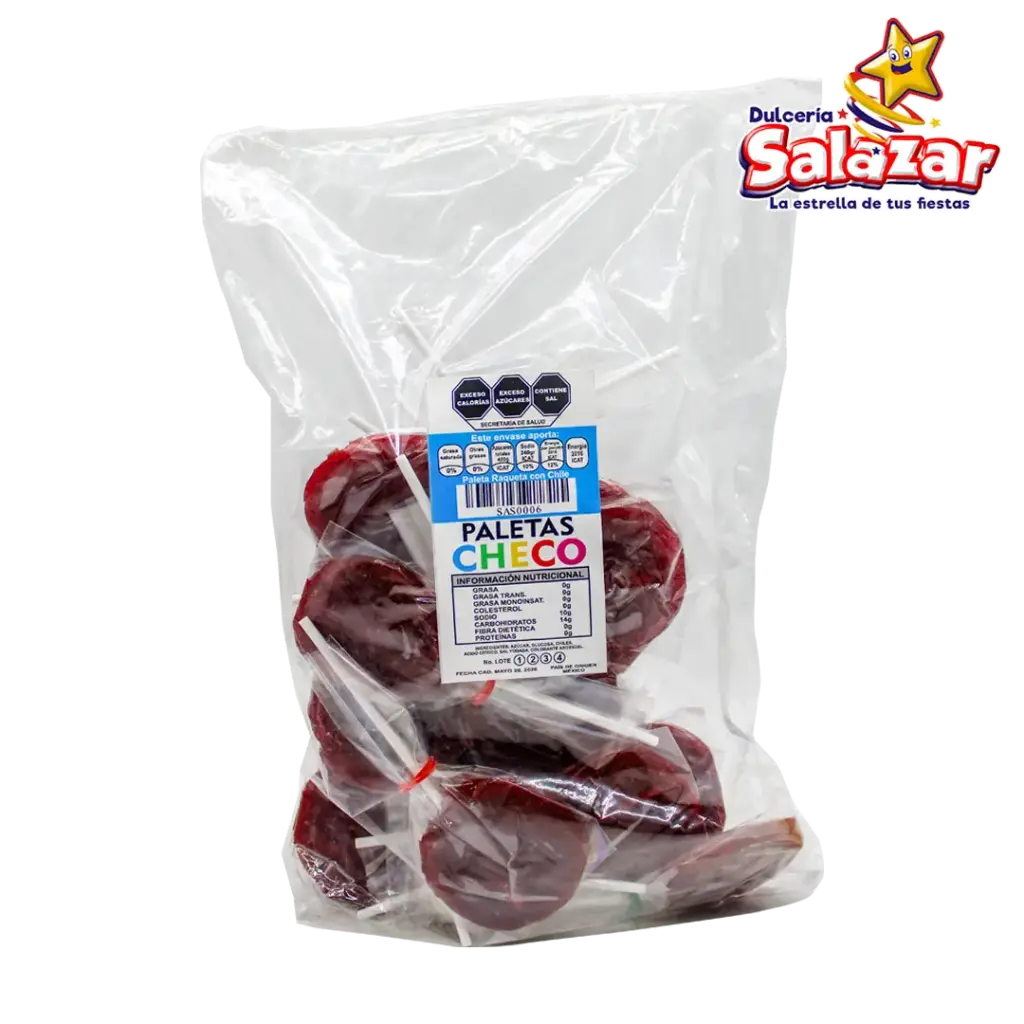 [SAS0006] PALETA RAQUETA C/CHILE SASTRE -B.20P- "C/30/20"