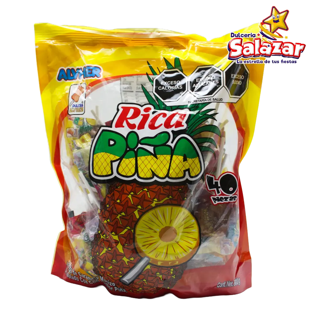 [ALV0007] PALETA RICA PIÑA PALETA ALVRO B.600G- "C/24/40"
