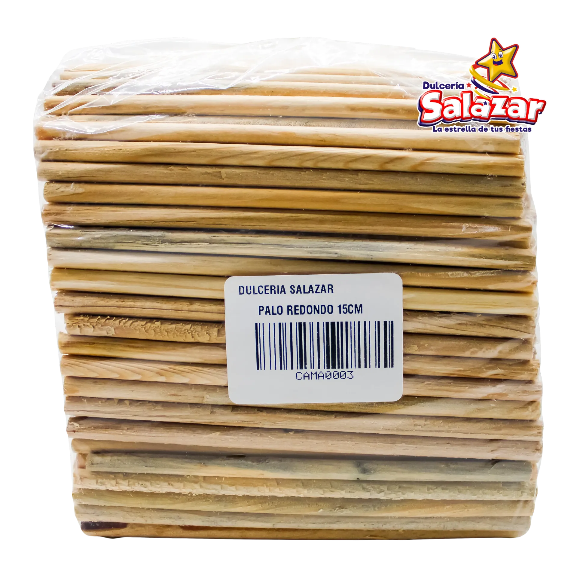 PALILLO MADERA REDONDO 0.6 X 15 CM -B.50PZA- "C/200/50"