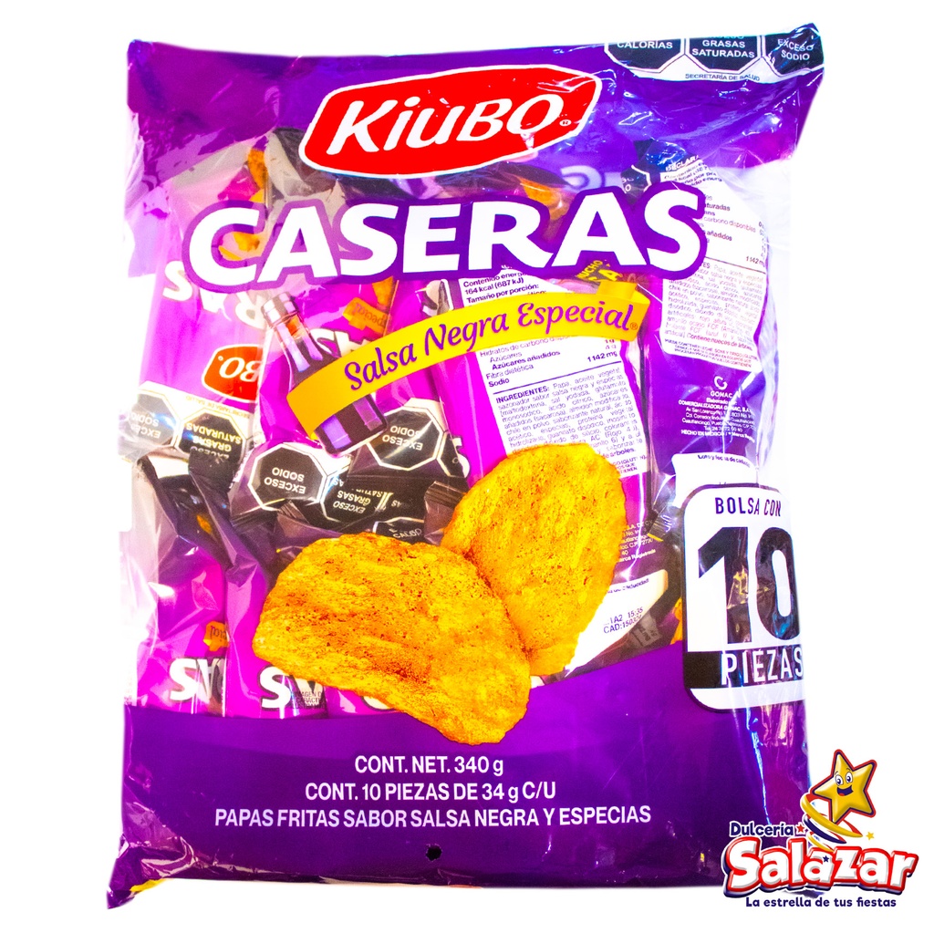 [GON0044] PAPA CASERAS SALSA NEGRA 34G KIUBO -B.340G- "C/10/10"