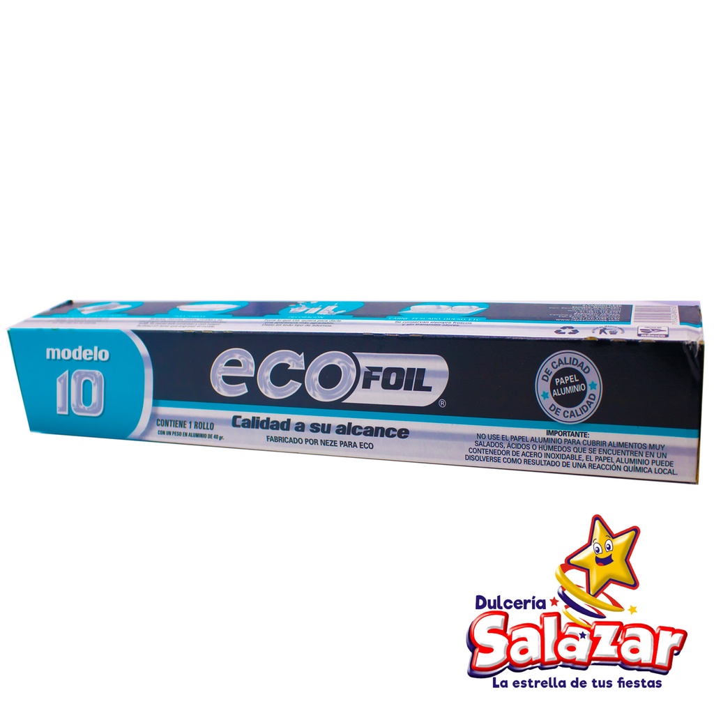 PAPEL ALUMINIO #10 ECOFOIL -E.1PZA- "C/24/1"