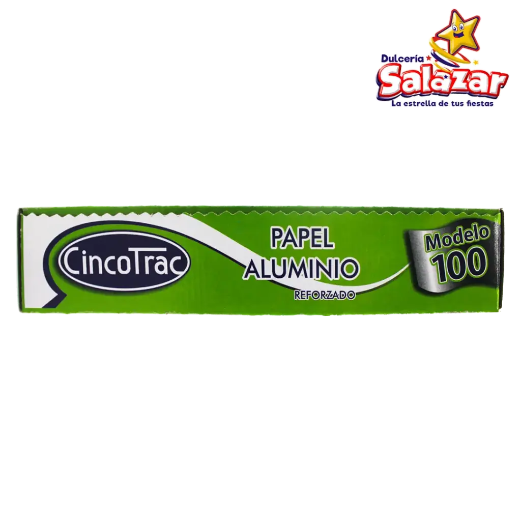[CINC0002] PAPEL ALUMINIO CINCOTRAC MODELO 100 VERDE -R.500G- "C/25/1"
