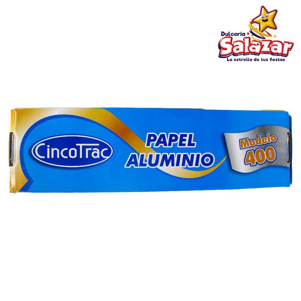 [CINC0006] PAPEL ALUMINIO CINCOTRAC MODELO 400 AZUL -R.1.5KG- "C/6/1"