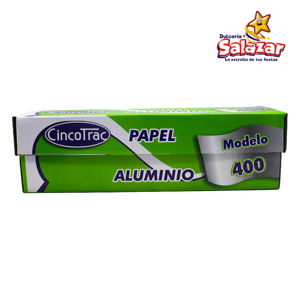 [CINC0007] PAPEL ALUMINIO CINCOTRAC MODELO 400 VERDE -R.1.5KG- "C/6/1"