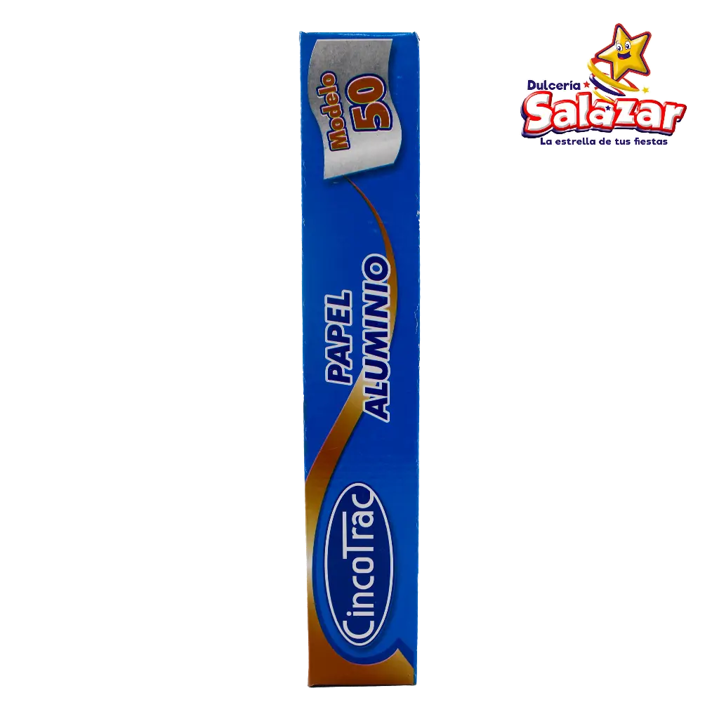 [CINC0003] PAPEL ALUMINIO CINCOTRAC MODELO 50 AZUL -R.300G- "C/25/1"