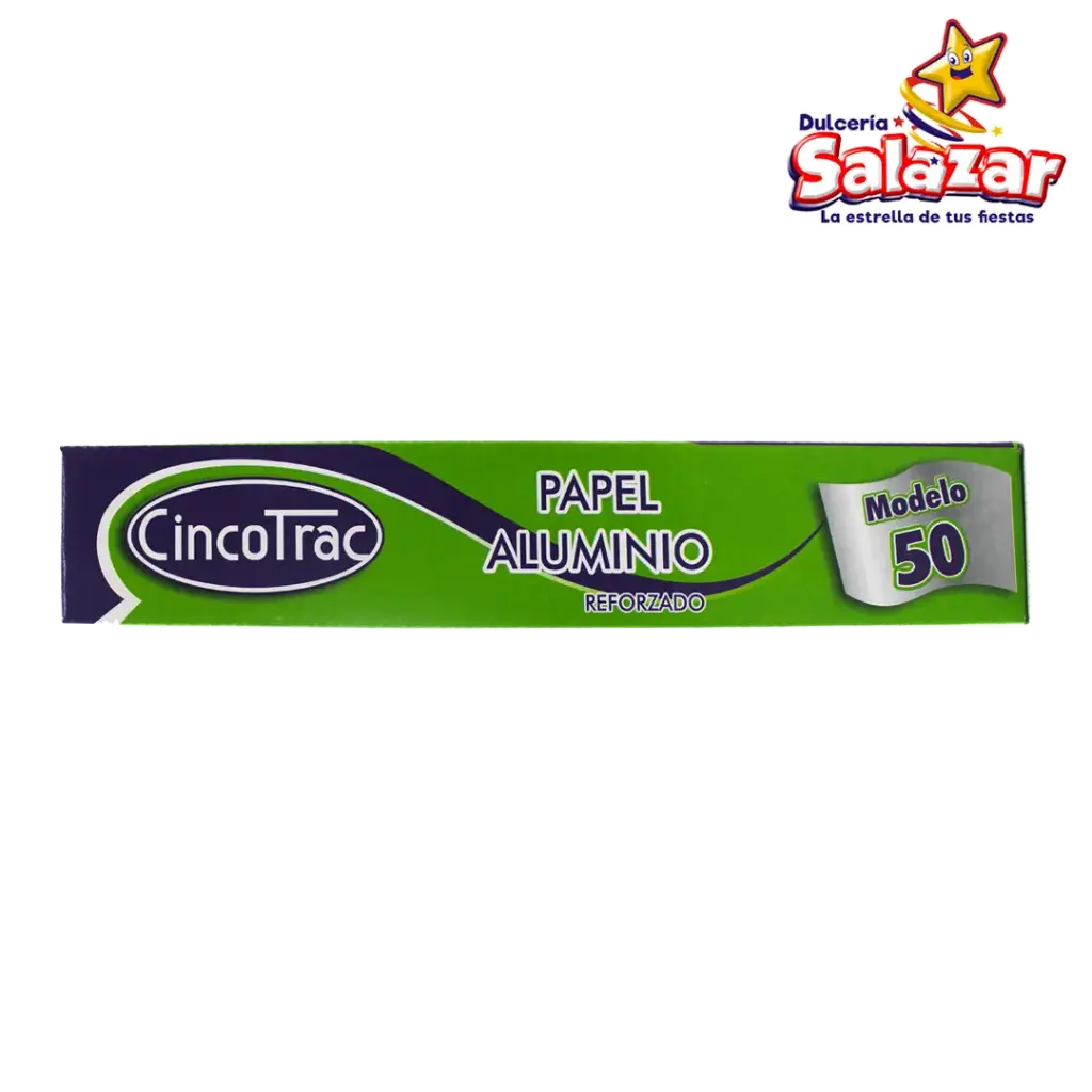 [CINC0004] PAPEL ALUMINIO CINCOTRAC MODELO 50 VERDE -R.300G- "C/25/1"