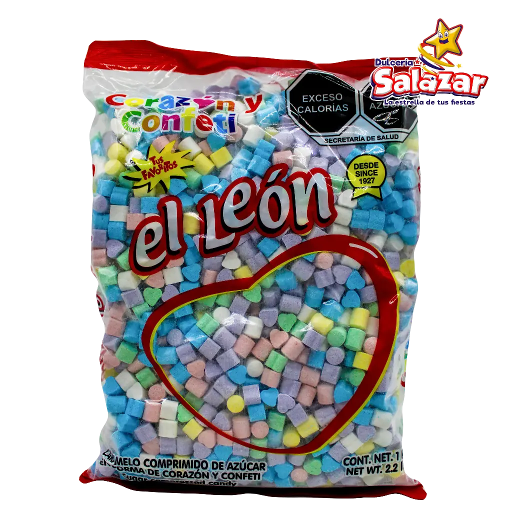 PASTILLA CORAZON Y CONFETI TECNICA -B.1KG- "C/12/1"