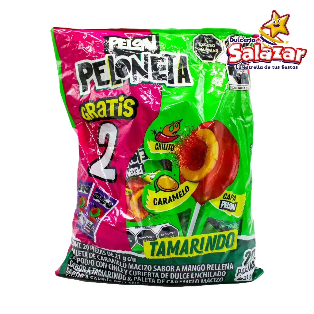 PALETA PELONETAS TAMARINDO/MANGO -B.378G- "C/18/18"