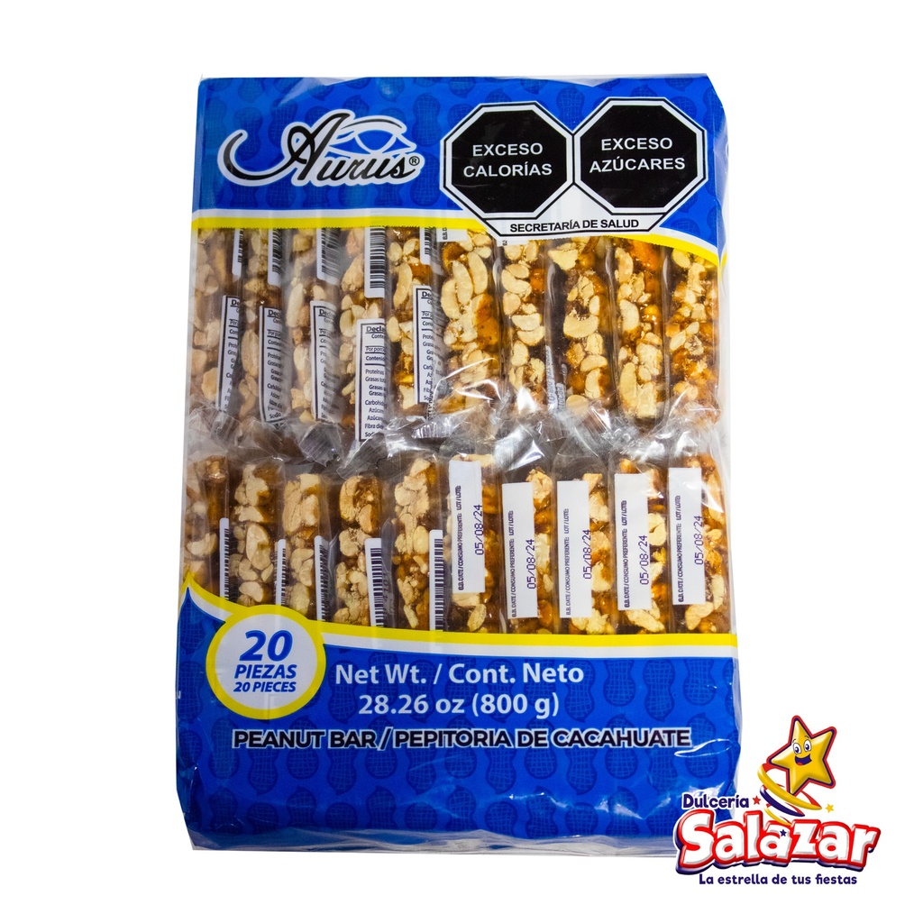 PEPITORIA AURUS CACAHUATE -B.800G- "C/20/20"