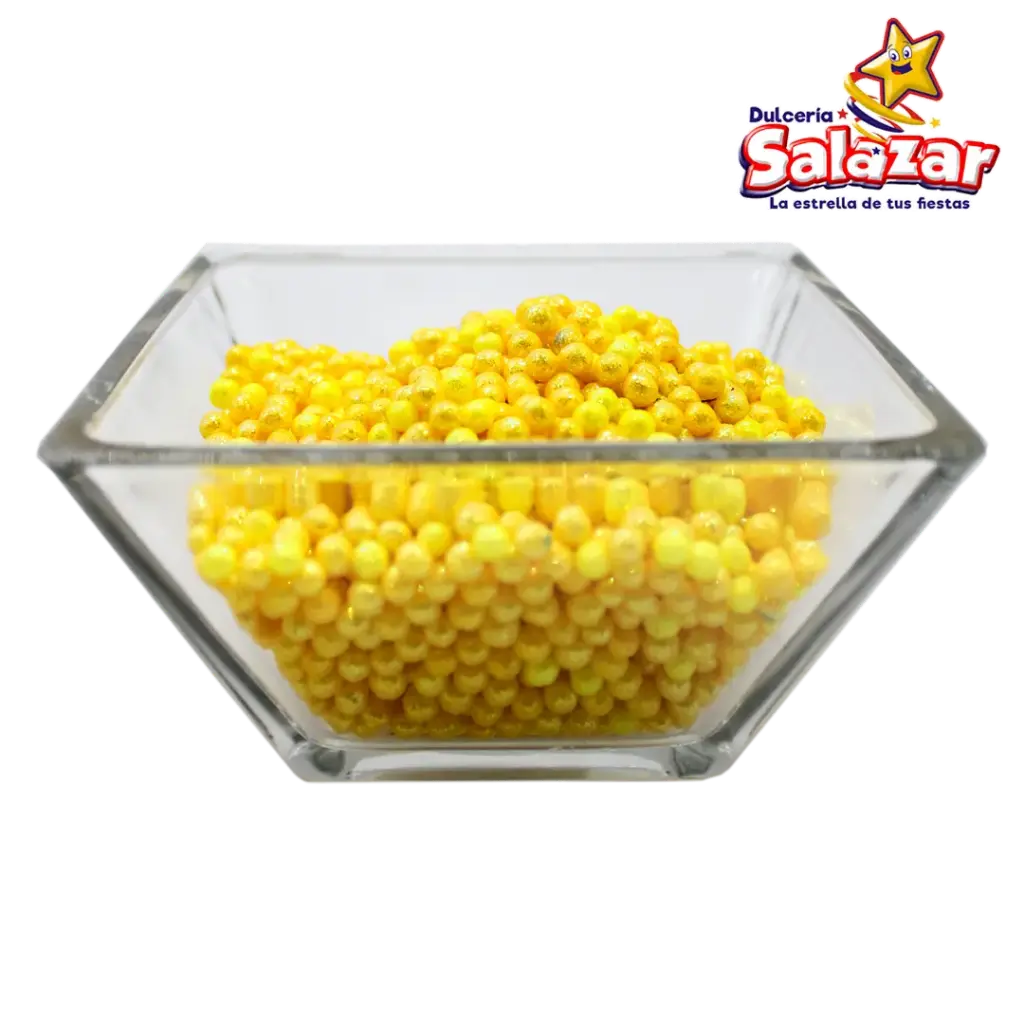 [TRU0212] PERLA DIAMANTADA AMARILLO PASTEL X KILO "C/10/1"