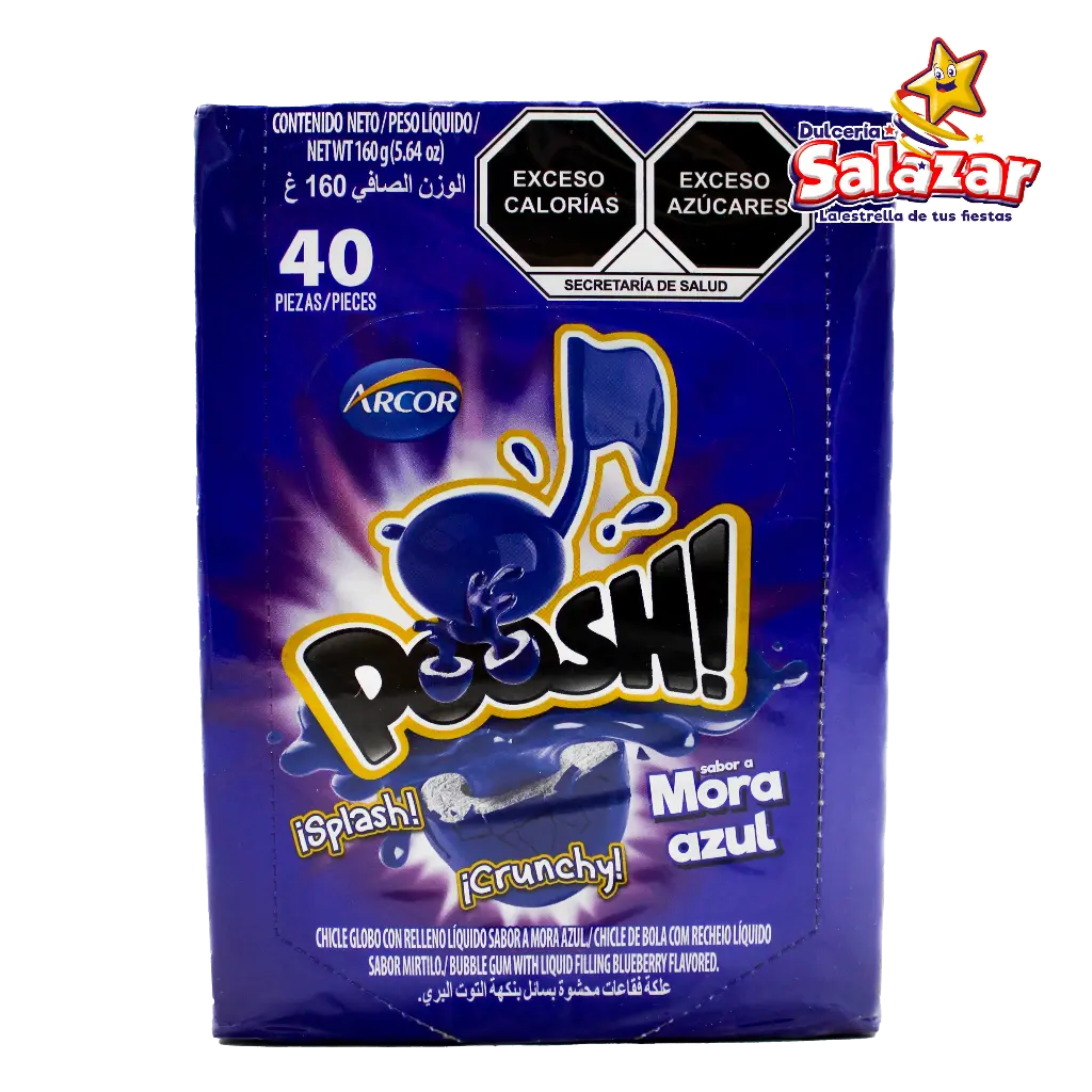 [DOS0060] CHICLE POOSH MORA AZUL -D.160G- "C/18/40"