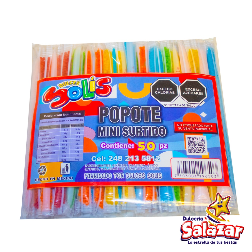 POPOTE MINI SURTIDO SOLIS -B.50PZ- "C/40/50"
