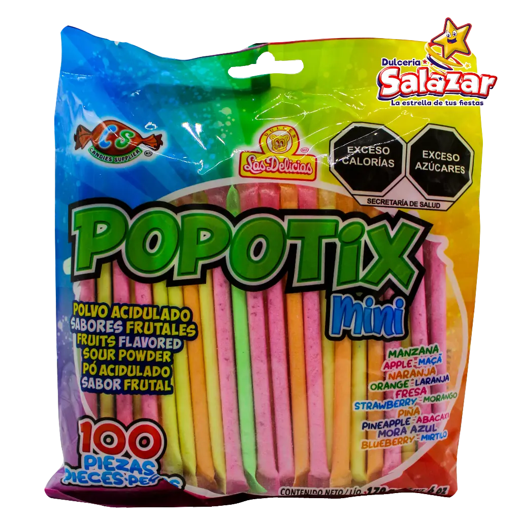 [DEL0036] POPOTIX MINI SABORES LAS DELICIAS -B.170G- "C/50/100"