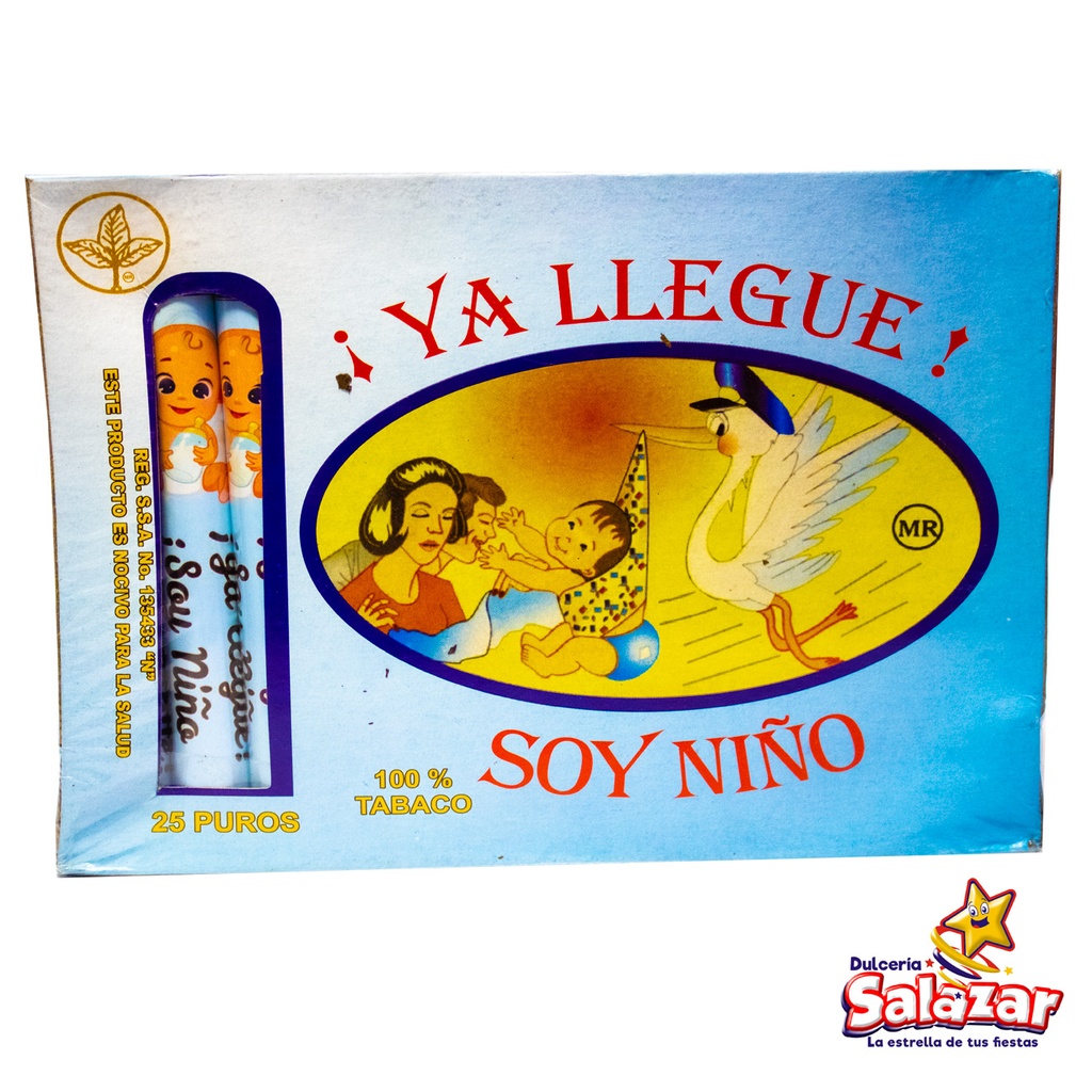 PURO TABACO YA LLEGUE SOY NIÑO -E.25PZA- "C/20/25"