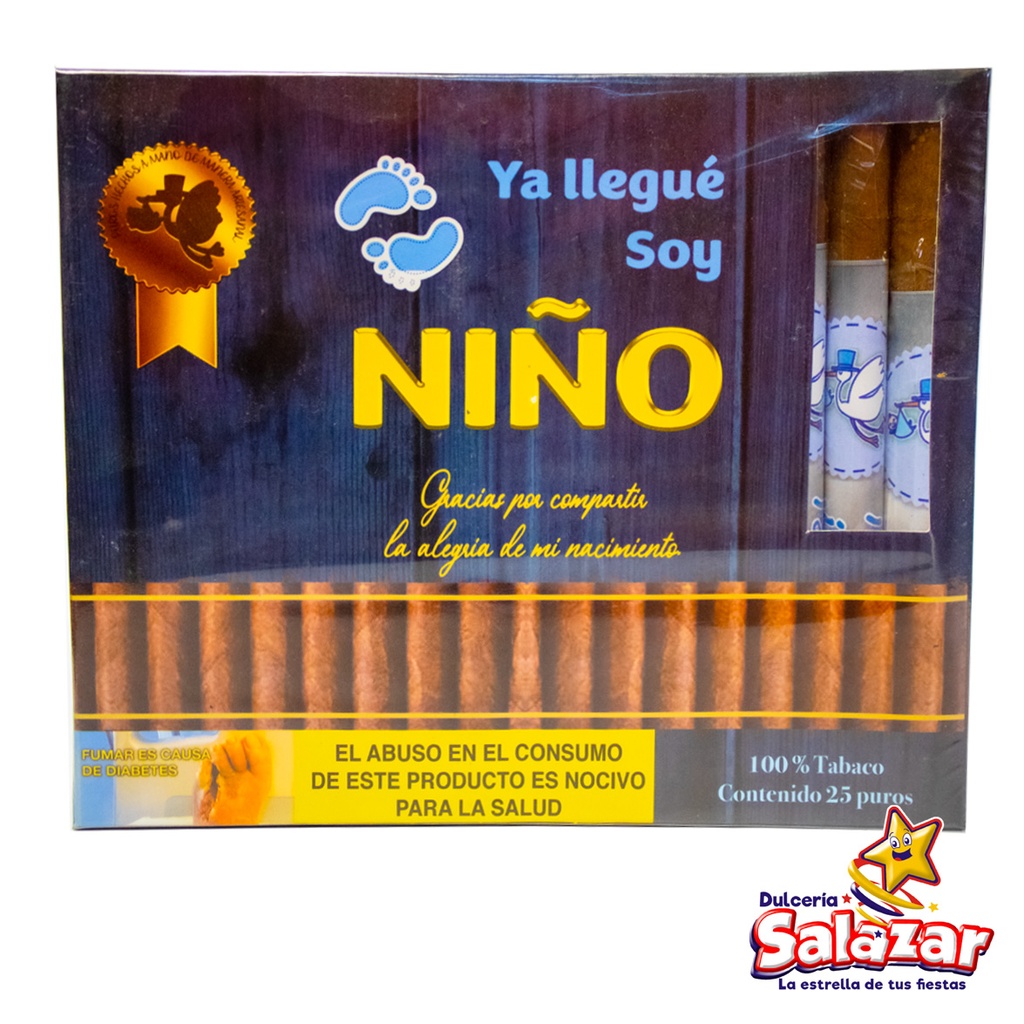PURO TABACO YA LLEGUE SOY NIÑO AZUL -D.25PZA-
