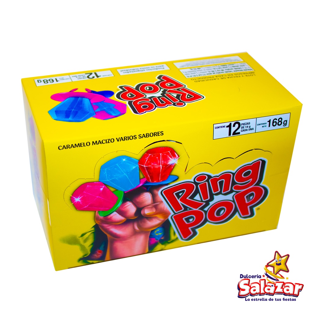 [ABA0039] TOPPS RING POP CHUPON ANILLO -D.168G- "C/6/12"