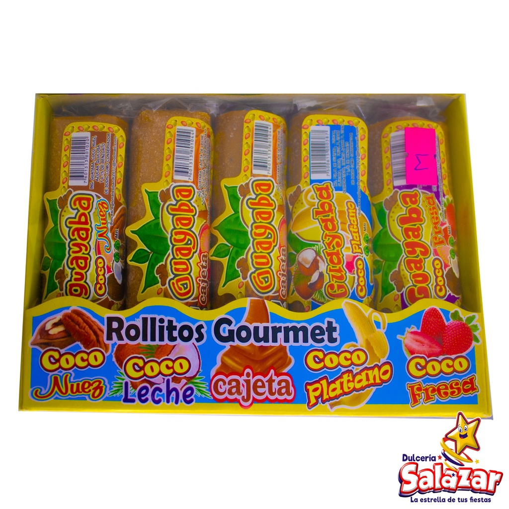[BAD0029] ROLLOS DE GUAYABA SABORES SURTIDOS -B.450G- "C/20/5"