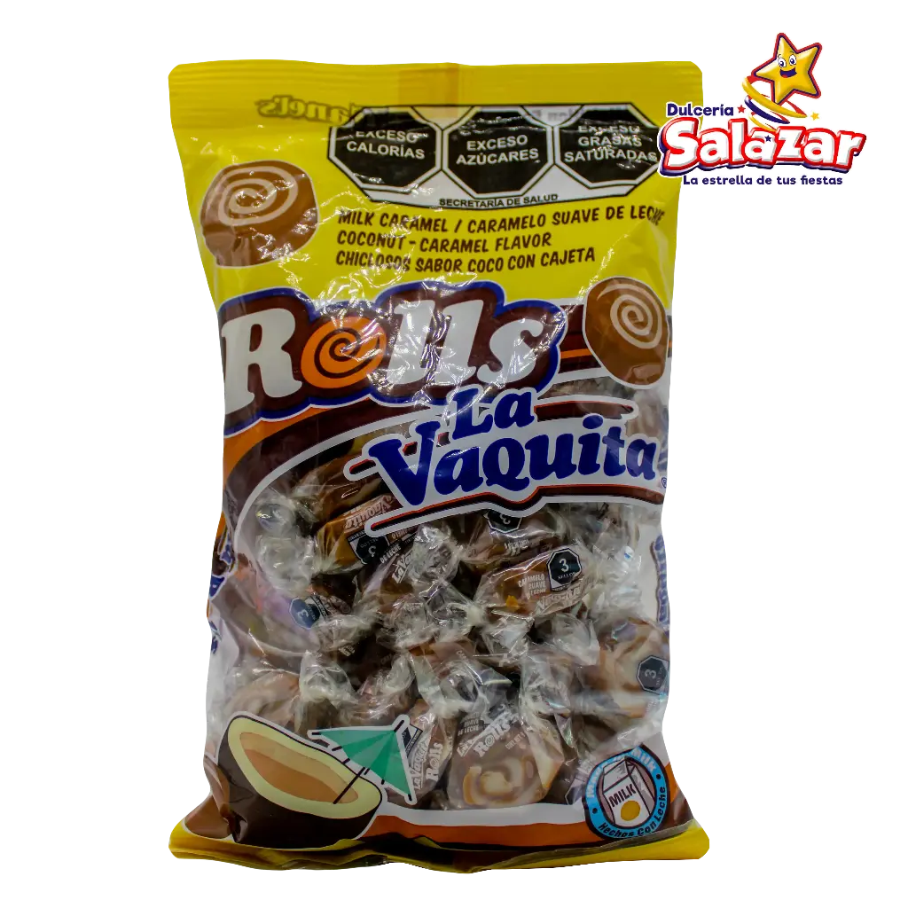 [CAN0101] ROLLS LA VAQUITA COCO/CAJETA CANELS -B.400G- "C/20/45"