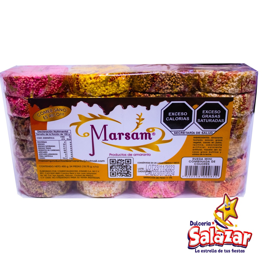 RUEDA MINI COMBINADA DE COLORES MARSAM -B.195G- "C/20/24"