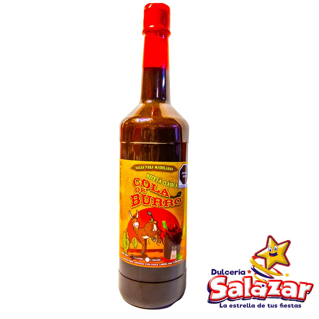 [MPP0100] SALSA PARA MICHELADA COLA DE BURRO -BOT.1L- "C/12/1"
