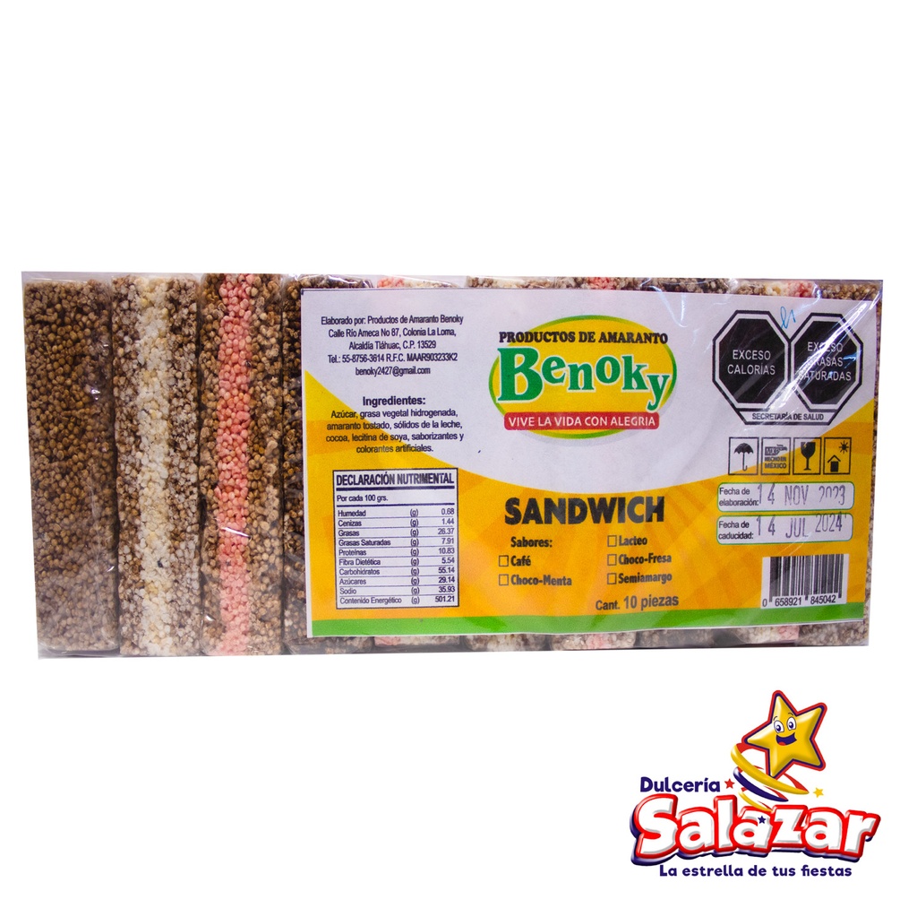 [PBE0008] SANDWICH COMBINADO BENOKY -B.10PZA- "C/20/1"