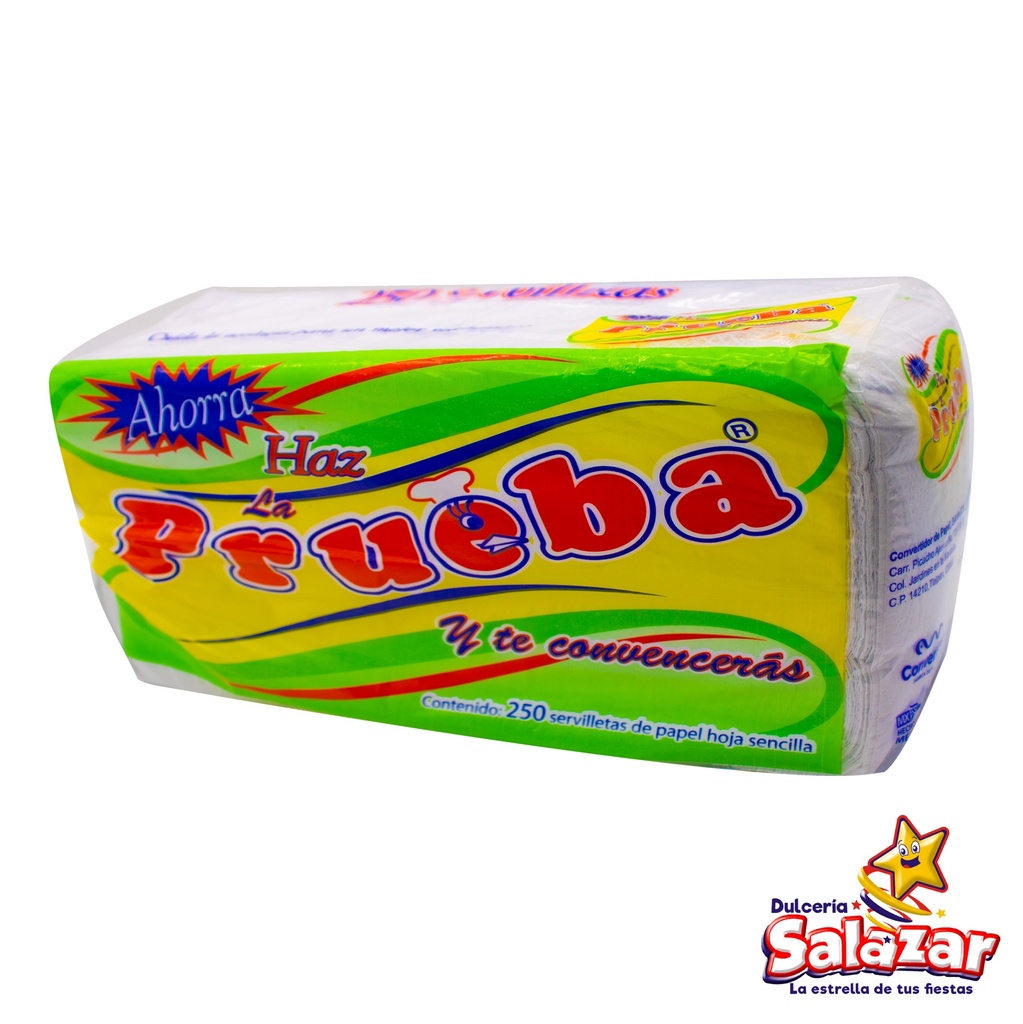 [MPP0056] SERVILLETA PAPEL HAZ LA PRUEBA -B.250PZA- "C/24/1"