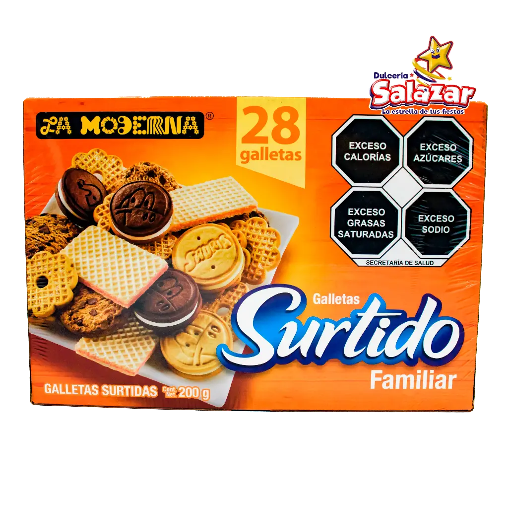 GALLETA SURTIDO NAVIDAD LA MODERNA -D.200G- "C/20/1"