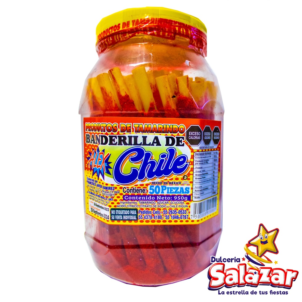 [CONFI0003] TAMARINDO BANDERILLA GRANDE CHILE ALEX -V.1KG- "C/12/50"