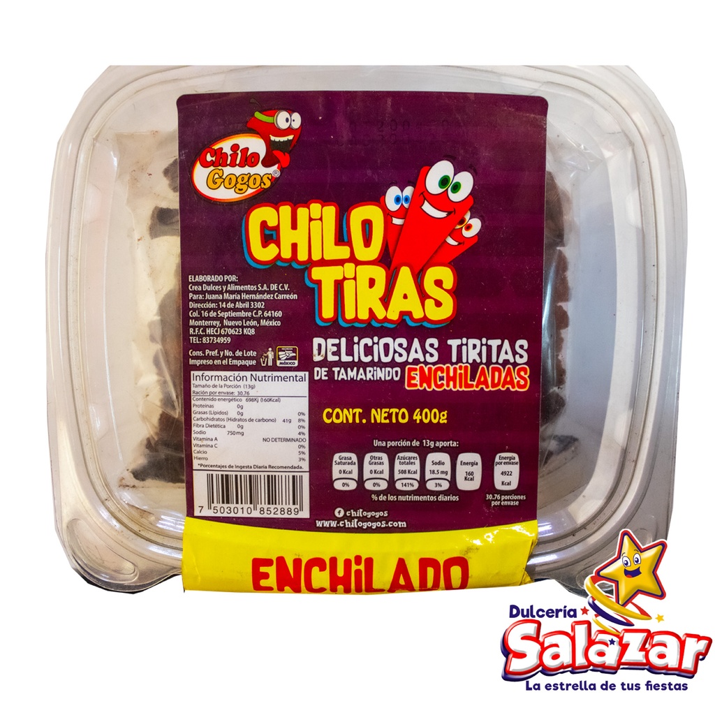 TAMARINDO CHILO TIRAS CHILE CHILOGOGOS -D.400G- "C/24/1"