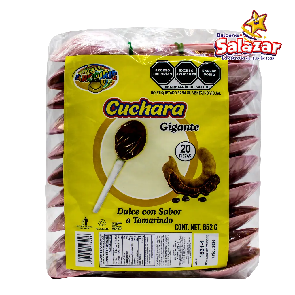 [ARC0001] TAMARINDO CUCHARA ARCOIRIS GIGANTE -B.652G- "C/15/20"