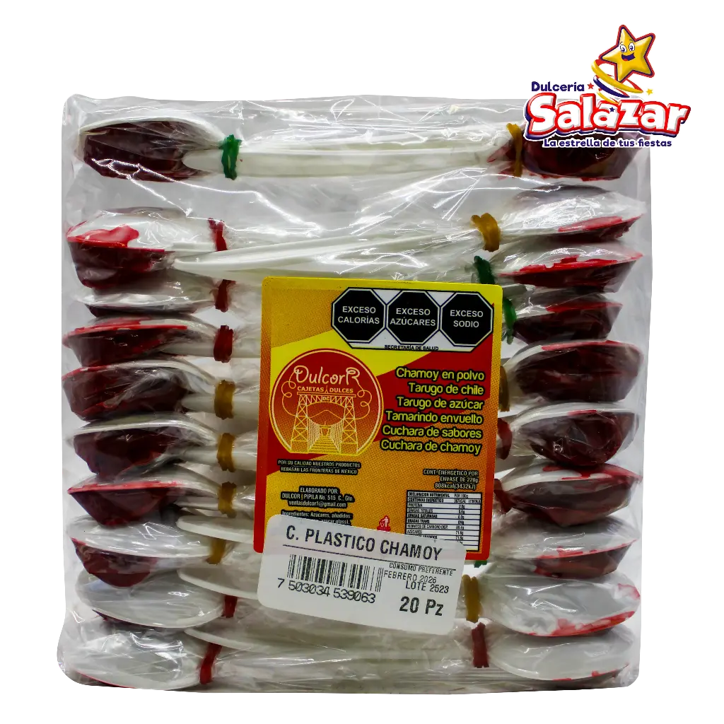 TAMARINDO CUCHARA PLASTICO CHAMOY CORTAZAR -B.240G- "C/20/20"
