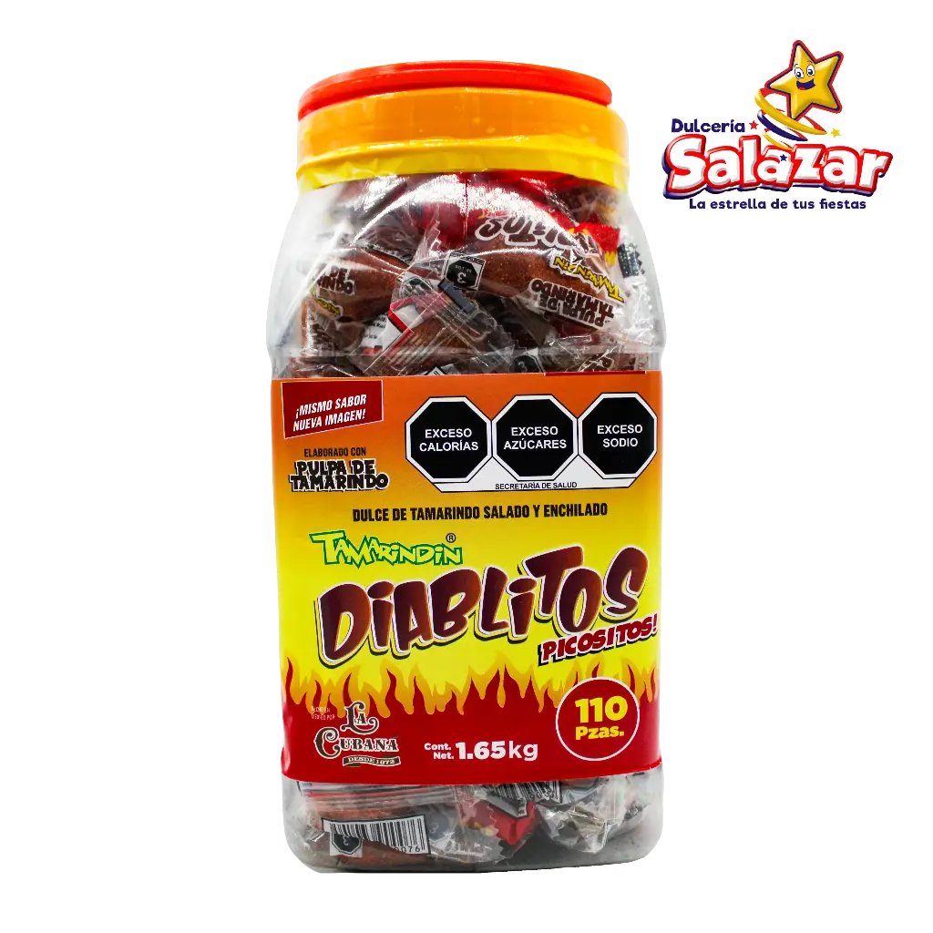 TAMARINDO DIABLITOS ENCHILADO TAMARINDO -V.1.65KG- "C/6/100"