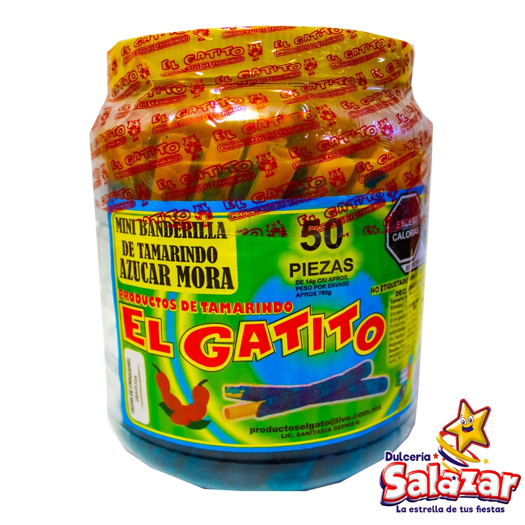 [GAT0012] TAMARINDO GATO BANDERILLA CHICA MORA -V.700G- "C/12/50"