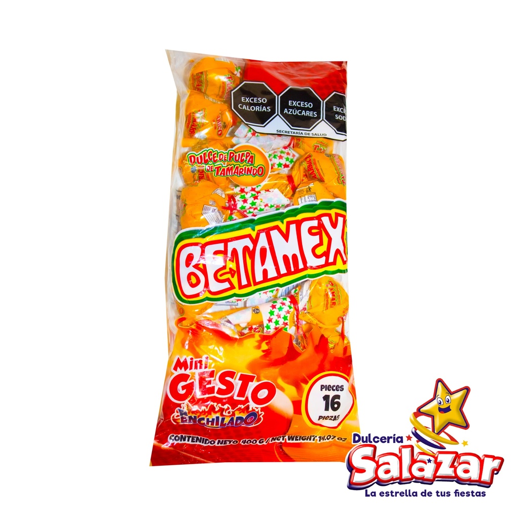 [BET0009] TAMARINDO PALETA MINI GESTO ENCHILADO BETAMEX -B.400G- "C/15/16"